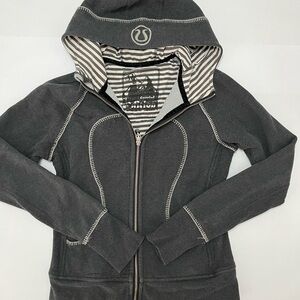 Y2K special edition Scuba Gray Zip-Up Hoodie size 8 RARE